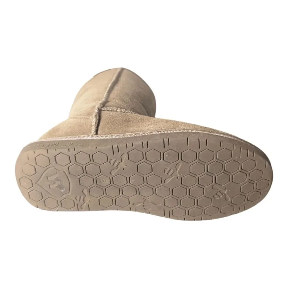 WILLOWBEE Women's 8 Inch Suede Shearling Boot Size 8